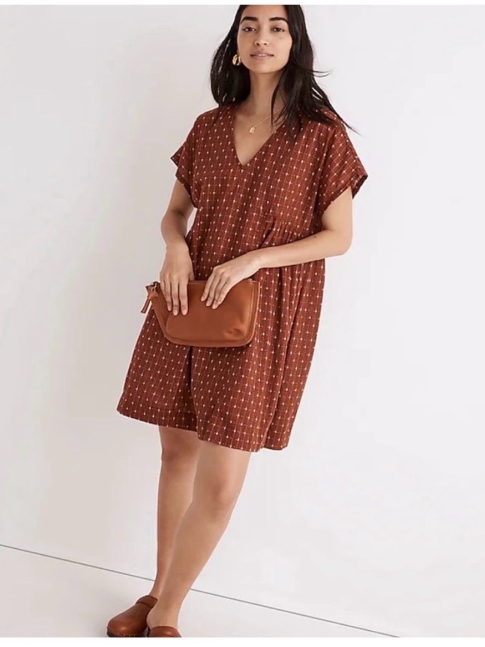 Madewell V Neck Mini Dress